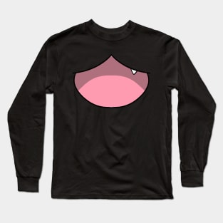 Happy Anime Mouth - Face Mask Long Sleeve T-Shirt